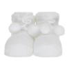 Picture of Carlomagno Socks Newborn Pom Pom Ankle Socks - White