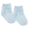 Picture of Carlomagno Socks Silky Ankle Small Pom Pom - Celeste
