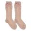 Picture of Condor Socks Openwork Grosgrain Bow Knee Socks - Rosa Empolvado