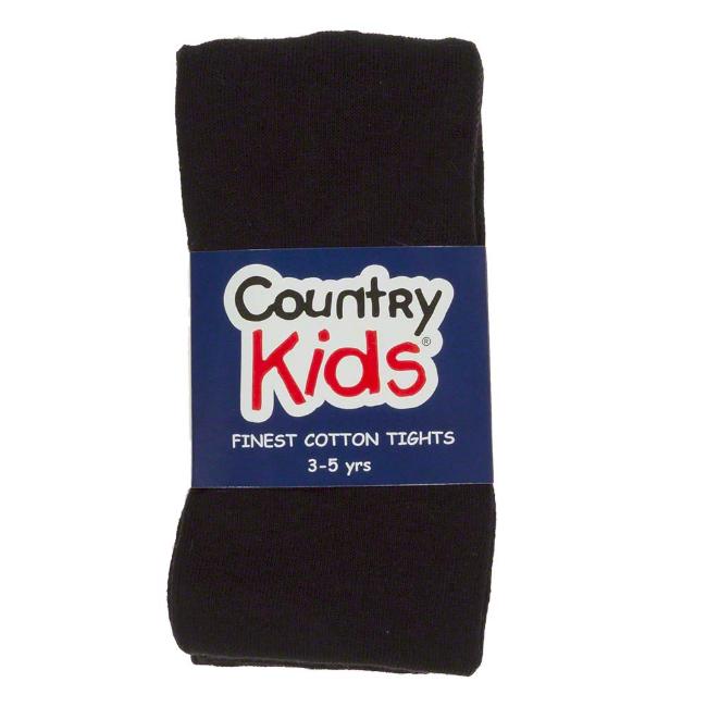 Picture of Country Kids Finest Cotton Tights - Black