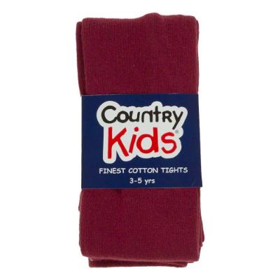 Picture of Country Kids Finest Cotton Tights - Burgundy