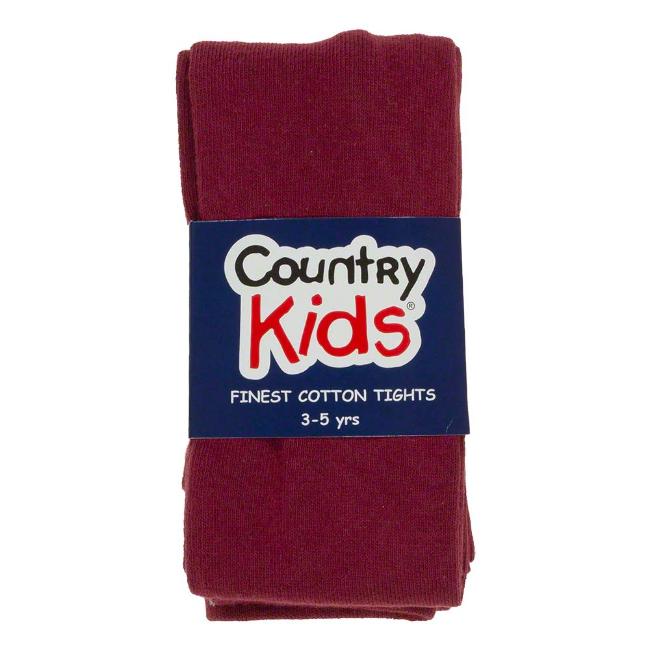 Picture of Country Kids Finest Cotton Tights - Burgundy