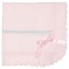 Picture of Mac Ilusion Knitted Shawl Blanket With Bow - Pink