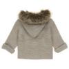 Picture of Mac Ilusion Fur Trim Knit Jacket - Beige
