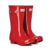 Picture of Hunter Original Big Kids Gloss Wellington Boots - Military Red