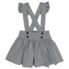 Picture of Loan Bor Girls Check Pinafore Blouse Set - Cream Grey