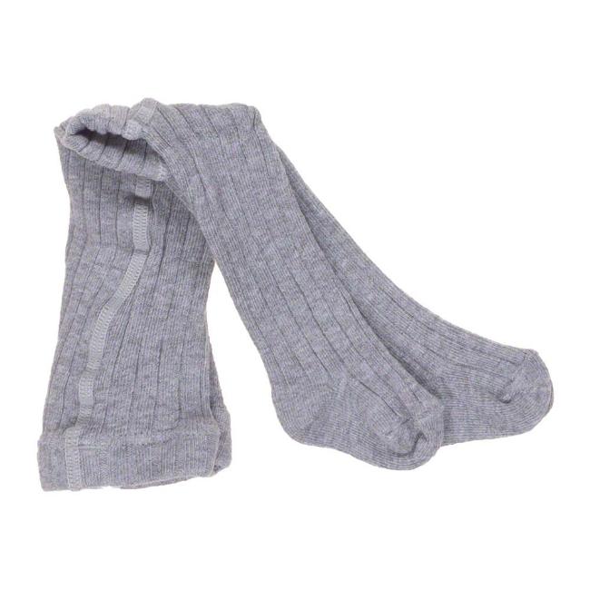 Picture of Carlomagno Socks Newborn Ribbed Tights - Light Grey