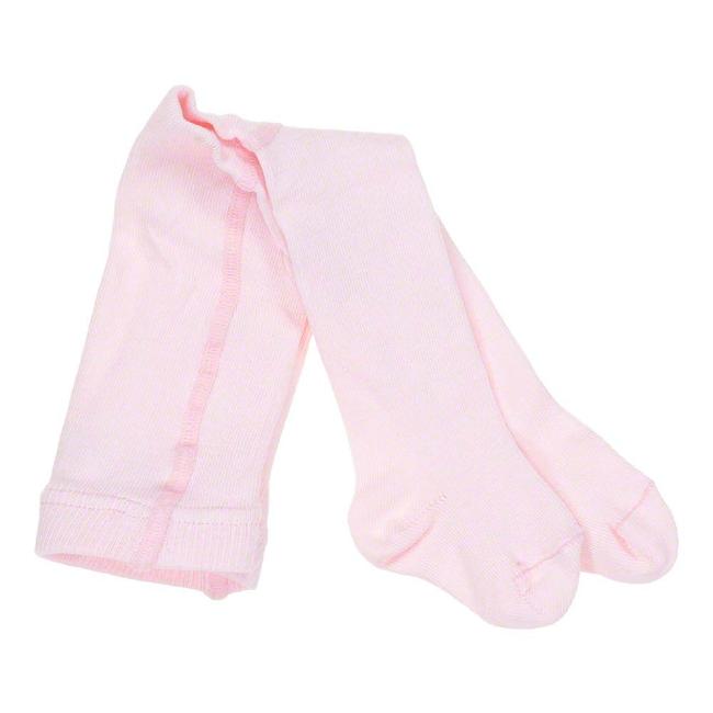 Picture of Carlomagno Socks Newborn Plain Tights - Pale Pink