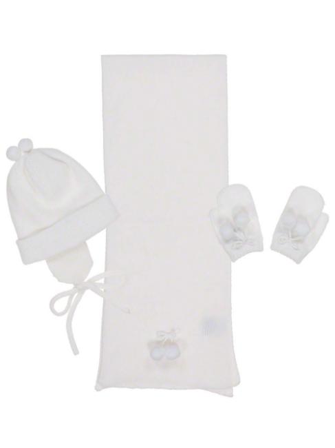 Picture of Condor  Baby Hat Scarf Mittens Set - White