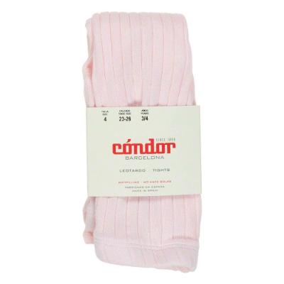 Picture of Condor Socks Wide Rib Tights - Rosa Pink