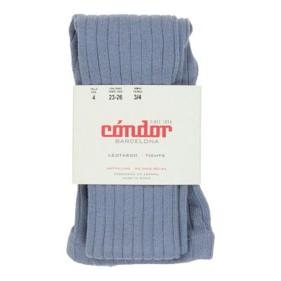 Picture of Condor Socks Wide Rib Tights - Acero Slate Blue