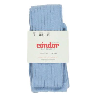 Picture of Condor Socks Wide Rib Tights -Azulado Blue