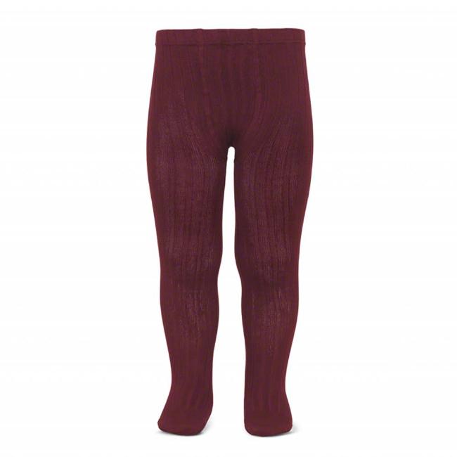 Picture of Condor Socks Wide Rib Tights - Granate Burgundy