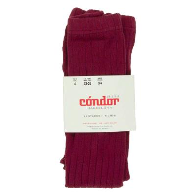 Picture of Condor Socks Wide Rib Tights - Granate Burgundy