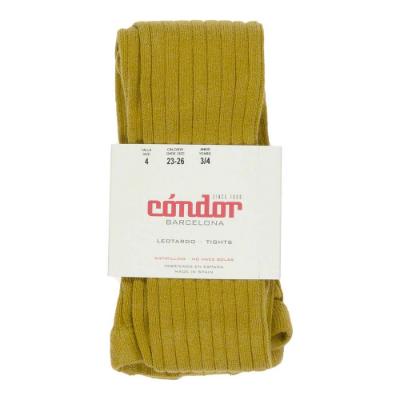 Picture of Condor Socks Wide Rib Tights -Curry