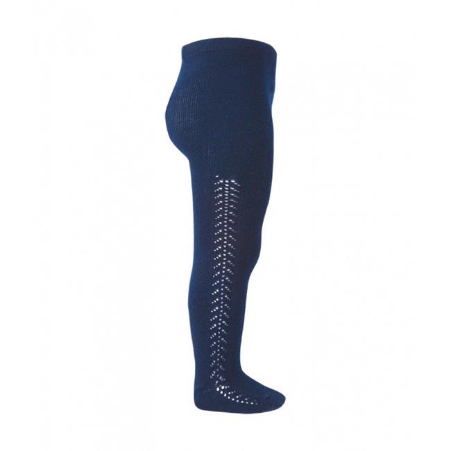 Condor Socks Side Openwork Warm Tights Navy Blue