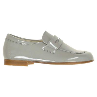Picture of Panache Max Boys Dressy Loafer - Ice Grey Patent