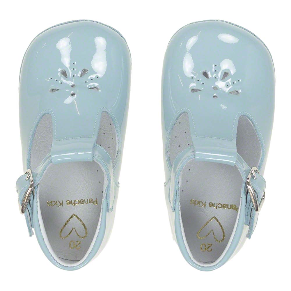 Pale blue baby shoes sales