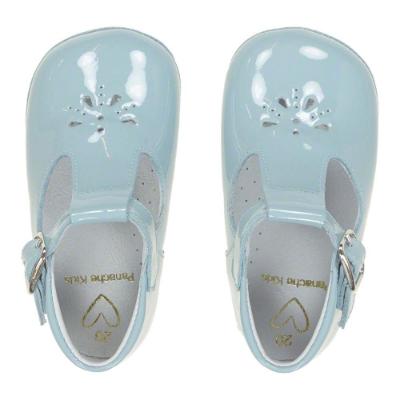 Picture of Panache Baby Shoes Traditional T Bar - Pale Blue