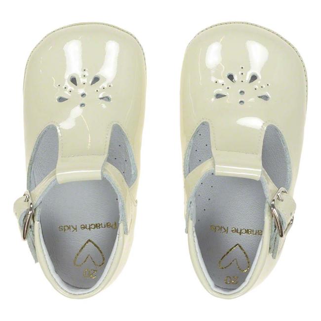 Picture of Panache Baby Shoes Traditional T Bar - Cream