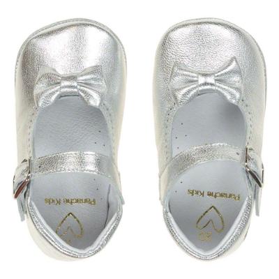 Picture of Panache Baby Shoes Bow Front Mary Jane - Metallic Silver
