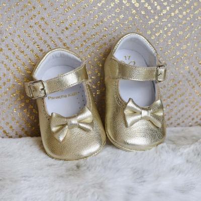 Picture of Panache Baby Shoes Bow Front Mary Jane - Metallic Gold