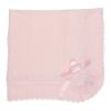 Picture of Mac Ilusion Knitted Shawl Blanket With Satin Bow - Pink