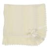 Picture of Mac Ilusion Knitted Shawl Blanket With Satin Bow - Natural