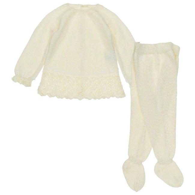 Picture of Mac Ilusion Baby Nature Knitted Tunic Leggings Set -Natural