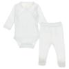 Picture of Purete du... bebe Front Fastening Vest Leggings Set - White