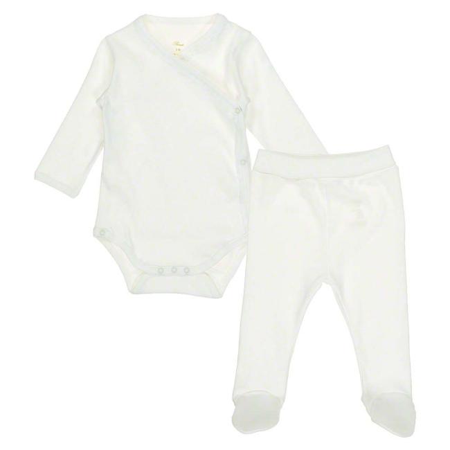 Picture of Purete du... bebe Front Fastening Vest Leggings Set - Ivory