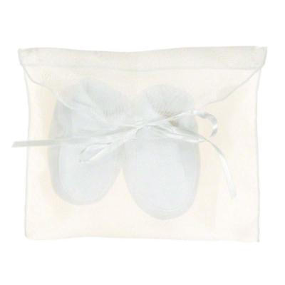 Picture of Purete du... bebe Soft Cotton Booties - White