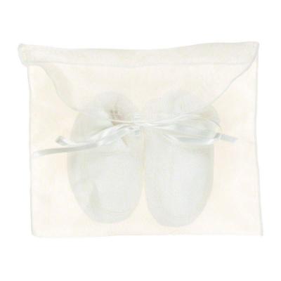 Picture of Purete du... bebe Soft Cotton Booties  - Ivory