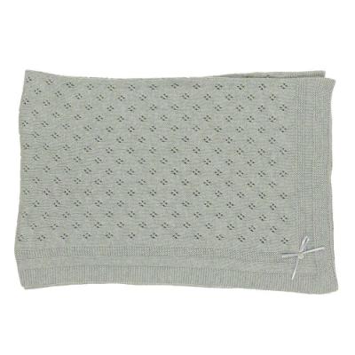 Picture of Purete du... bebe Knitted Openwork Shawl - Grey