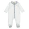 Picture of Purete du... bebe Gingham Babygrow - White Grey