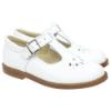 Picture of Panache Kids Traditional Unisex T-bar Sandal - White Leather