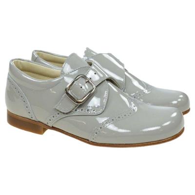 Picture of Panache Gull Wing Buckle Shoe - Light Grey Patent