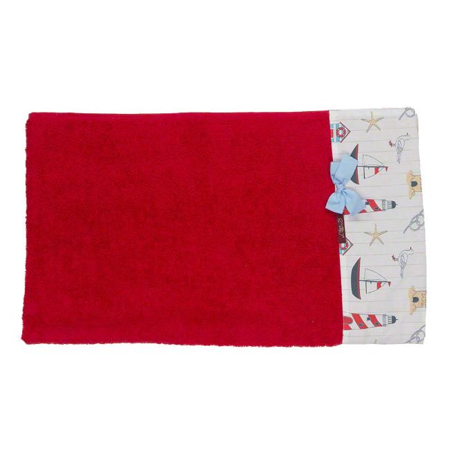 Picture of Loan Bor Seaside Print Cotton Beach Towel - Red