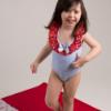 Picture of Loan Bor Gingham Halterneck Swimsuit - Blue Red