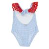 Picture of Loan Bor Gingham Halterneck Swimsuit - Blue Red