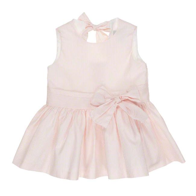 Picture of Loan Bor Toddler Girls Fixed Bow Dress - Pink Stripe