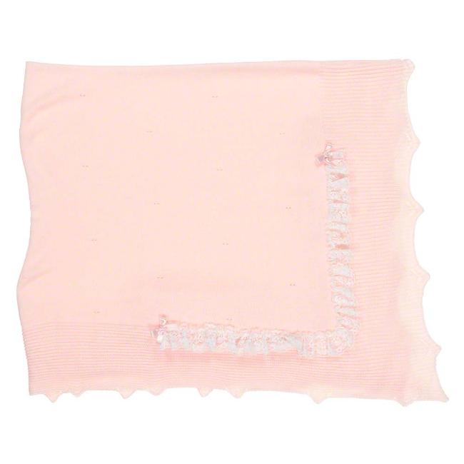 Picture of Carmen Taberner Lace Trimmed Shawl - Pink
