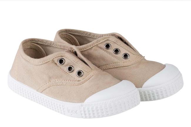 Picture of Igor Berri Slip On Canvas Pump - Beige