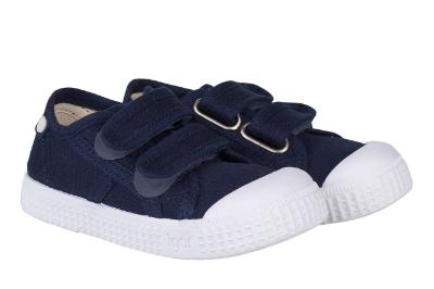 Picture of Igor Berri Velcro Strap Canvas Pump - Navy Blue