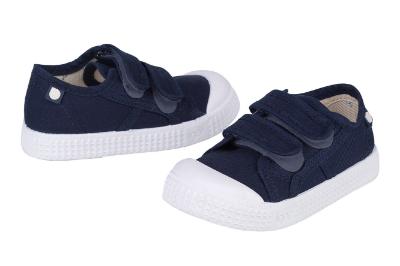 Picture of Igor Berri Velcro Strap Canvas Pump - Navy Blue