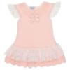 Picture of Carmen Taberner Girls Lace Ruffle Knitted Dress - Pink White
