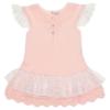 Picture of Carmen Taberner Girls Lace Ruffle Knitted Dress - Pink White