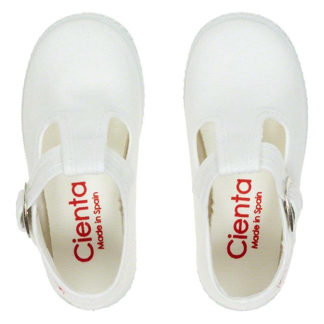 Picture of Calzados Cienta Toddler Canvas T-Bar - White