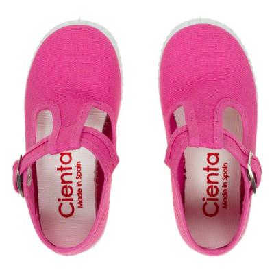 Picture of Calzados Cienta Toddler Canvas T-Bar - Fucshia Pink