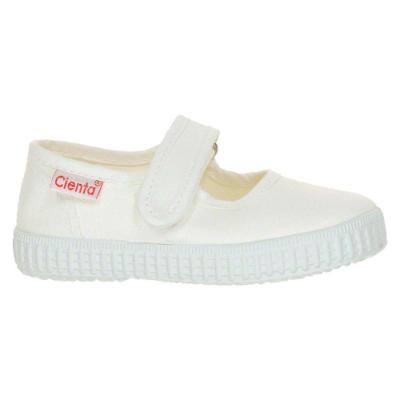 Picture of Calzados Cienta Canvas Mary Jane Shoe - White